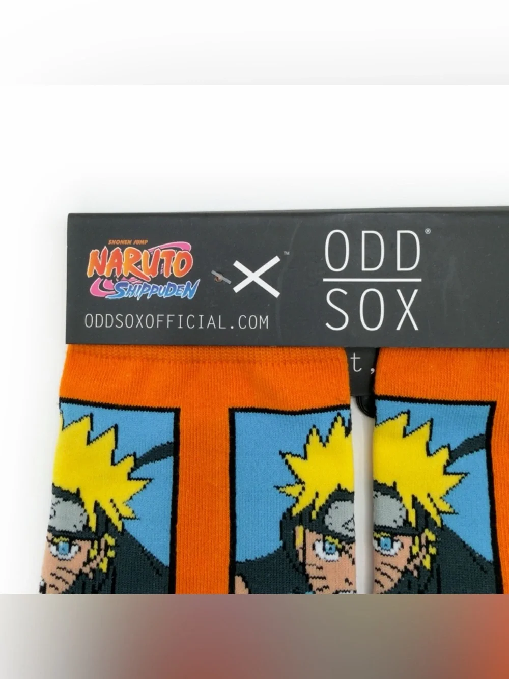 Odd Sox Naruto Shippuden Crew Socks Mens Womens Anime Cartoon Orange Fun Gift
